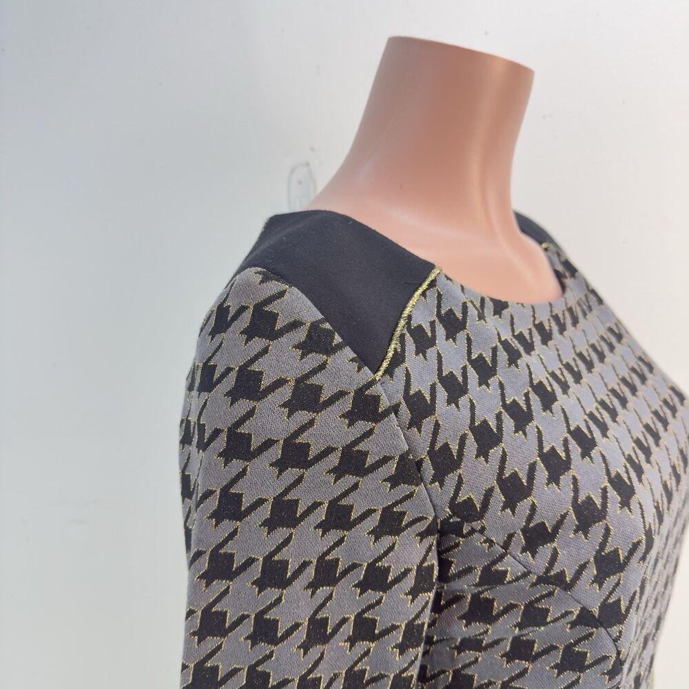 MEW -VTG 80s 90s Leslie Fay Women  Dress Size 8 Black Gold - Picture 6 of 16